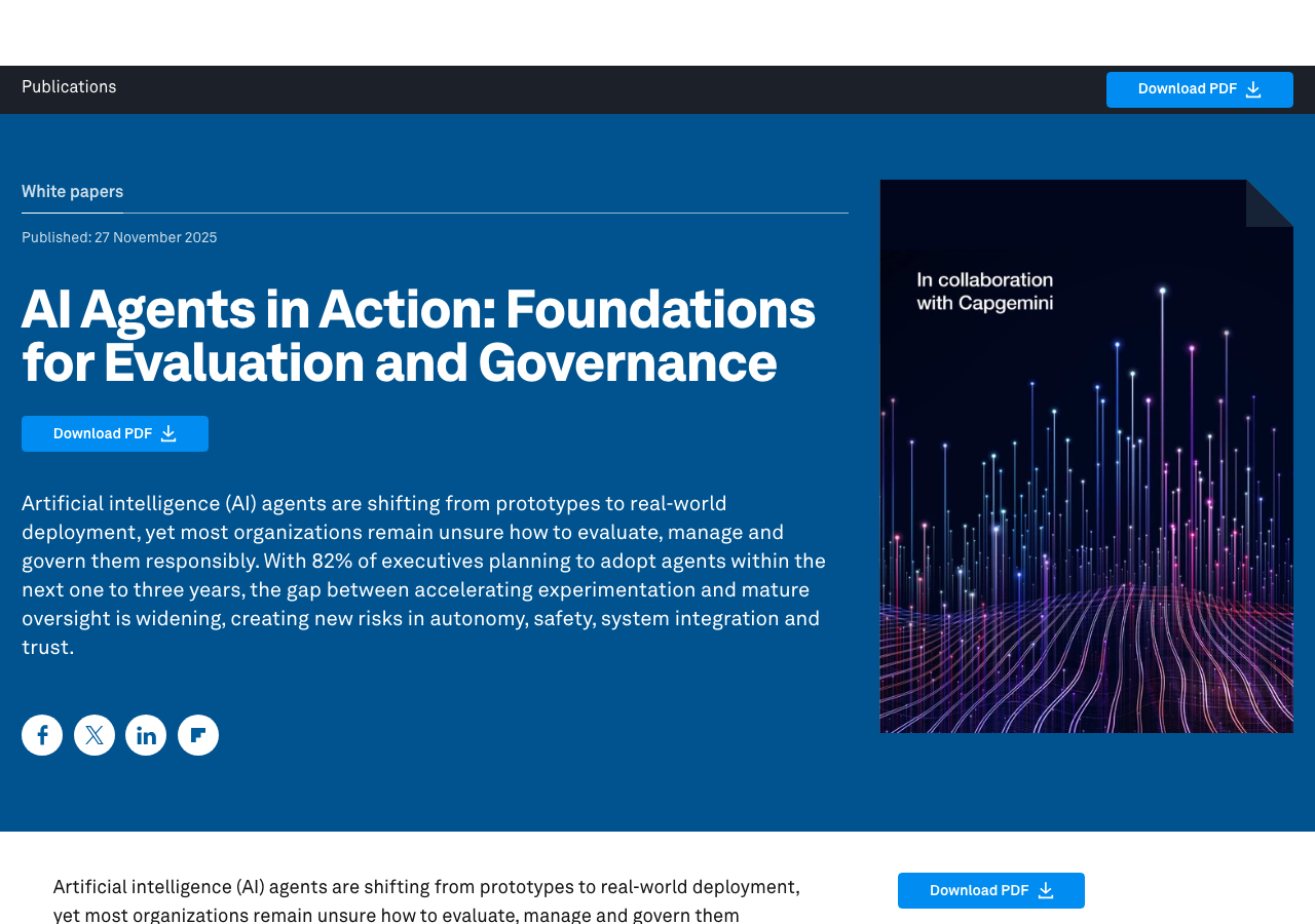 WEF: AI Agents in Action, Foundations for Evaluation and Governance